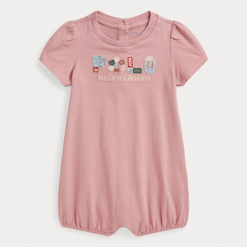 Ralph Lauren patch logo romper - 310b19086001.