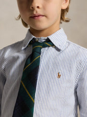Ralph Lauren pinstripe shirt with emboirdered pony logo.
