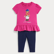 Ralph Lauren baby girl's polo bear leggings set - 310a98934001.