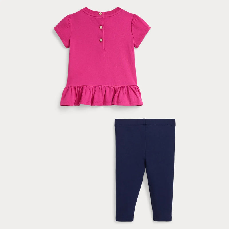 Back of the Ralph Lauren polo bear leggings set.