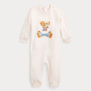 Ralph Lauren delicate pink polo bear romper - 310898933001.