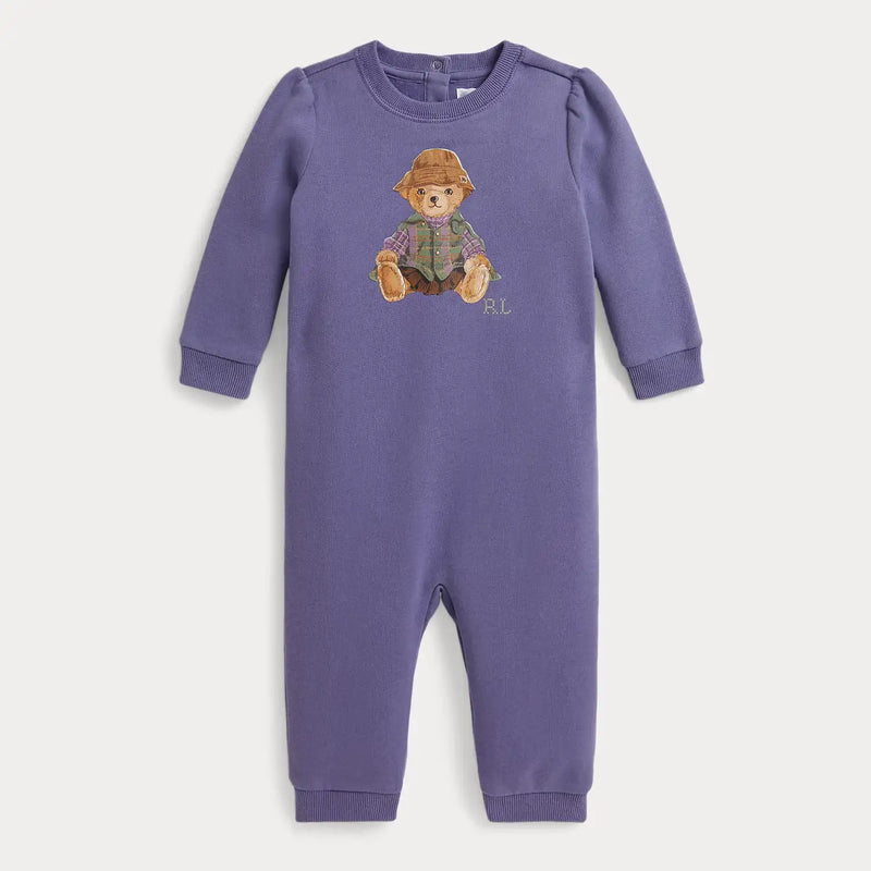 Ralph Lauren baby girl's polo bear romper - 310b26834001.