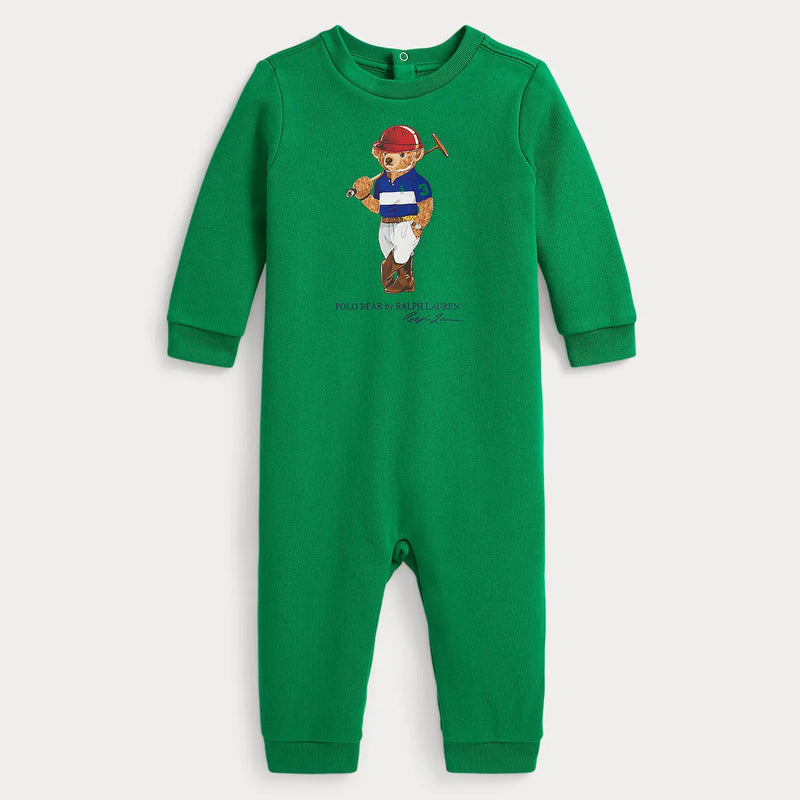 Ralph Lauren baby boy's polo bear romper - 320a98933001.