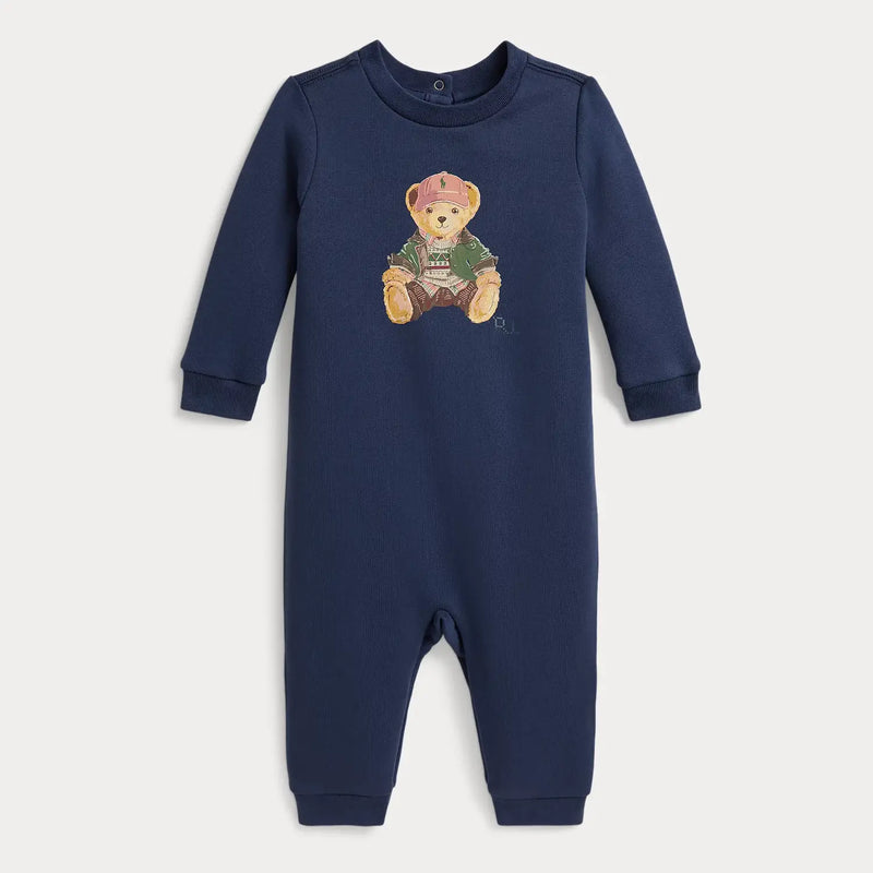 Ralph Lauren baby boy's polo bear romper - 320b30215001.