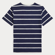 Back of the Ralph Lauren navy polo bear striped t-shirt.