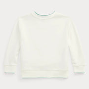 Back of the Ralph Lauren white polo bear sweatshirt.