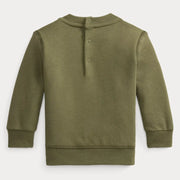 Back of the Ralph Lauren green polo bear sweatshirt.