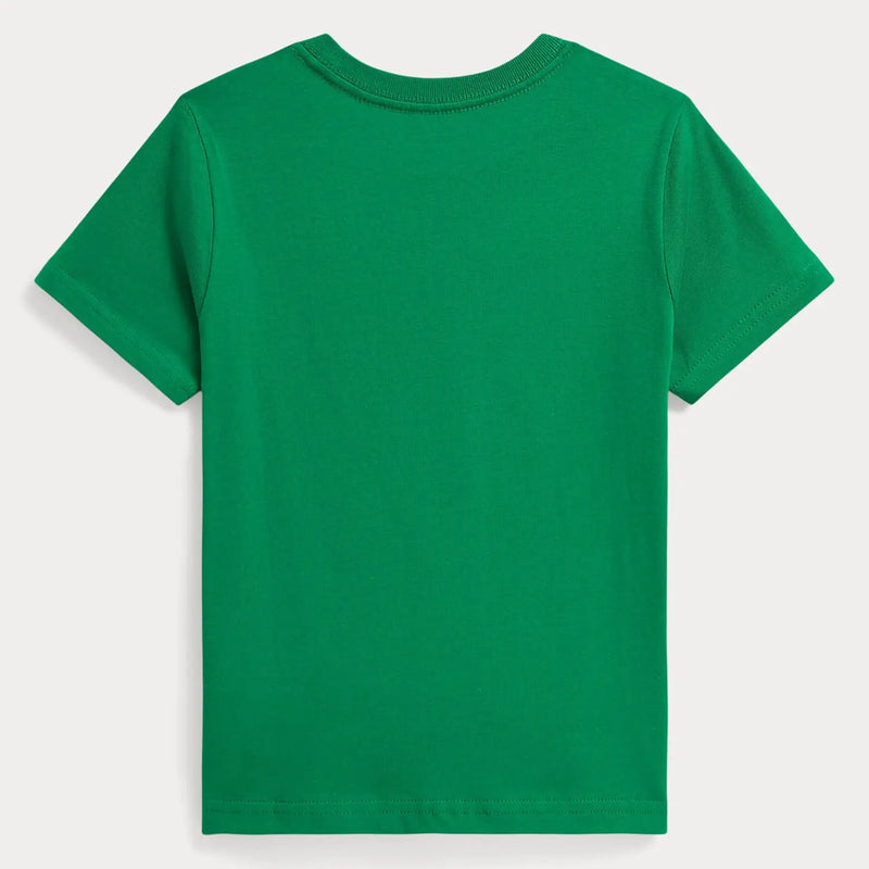 Rear view of the Ralph Lauren green polo bear t-shirt.