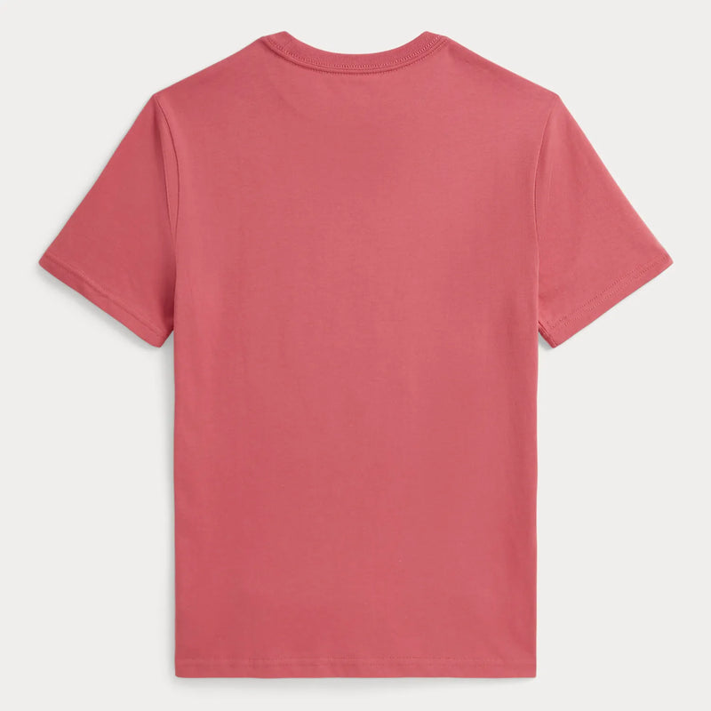 Back of the Ralph Lauren red polo bear t-shirt.