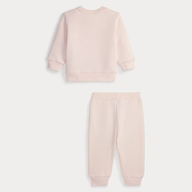 Back of the Ralph Lauren pink polo bear tracksuit.