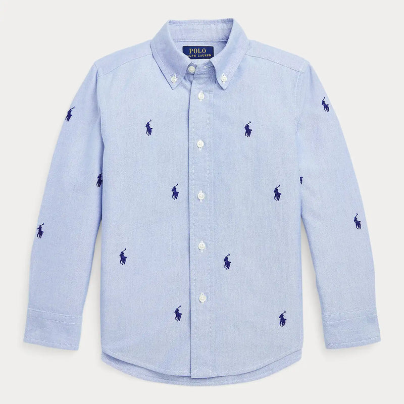 Ralph Lauren boy's blue pony shirt - 322878876001.