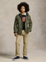 Boy wearing the Ralph Lauren prepster chinos.