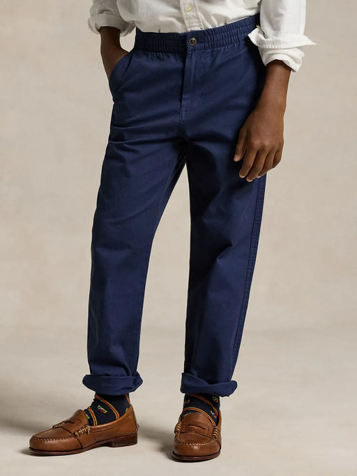 Closer view of the Ralph Lauren prepster chinos.