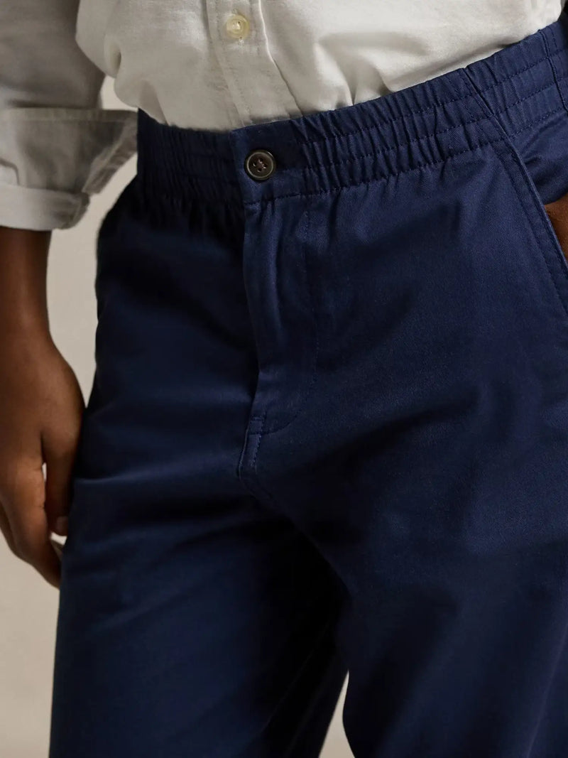 Ralph Lauren prepster chinos with embroidered pony above the back pocket.