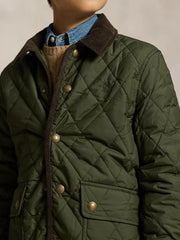Closer look at the Ralph Lauren quilted jacket.
