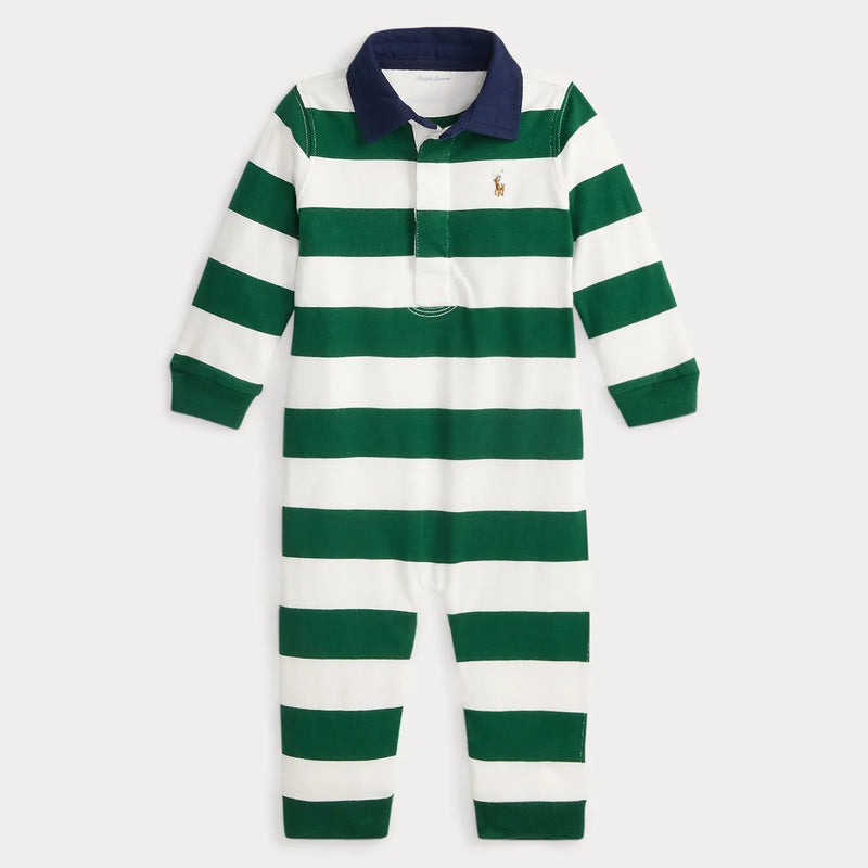 Ralph Lauren baby boy's rugby stripe romper - 320980896001.