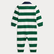 Back of the Ralph Lauren rugby stripe romper.