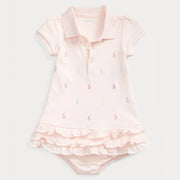 Ralph Lauren baby girl's ruffled polo dress - 310676237003.