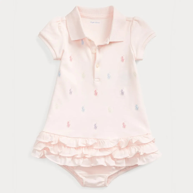 Ralph Lauren baby girl's ruffled polo dress - 310676237003.