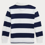 Rear view of the Ralph Lauren rugby shirt.