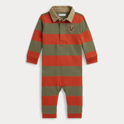 Ralph Lauren baby boy's rugby stripe romper - 320B27191001.