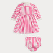 Back of the Ralph Lauren pink striped dress.