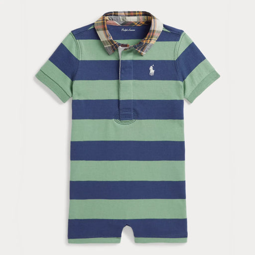 Ralph Lauren baby boy's striped polo romper - 320b18448001.
