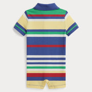 Rear view of the Ralph Lauren  striped romper.