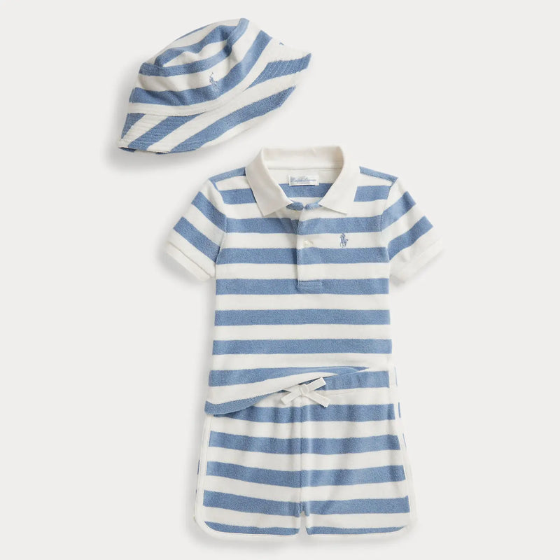Ralph Lauren baby boy's striped shorts set - 320b14044001.