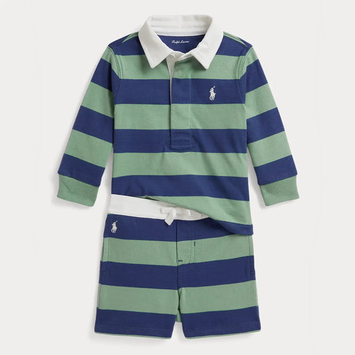 Ralph Lauren baby boy's striped shorts set - 320b18452001.