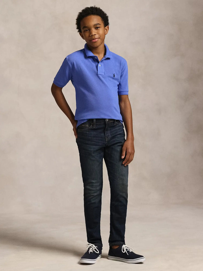 Boy wearing the Ralph Lauren sullivan jeans.