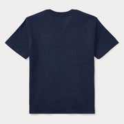 Rear view of the Ralph Lauren navy t-shirt.