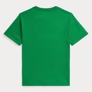 Back of the Ralph Lauren green t-shirt.