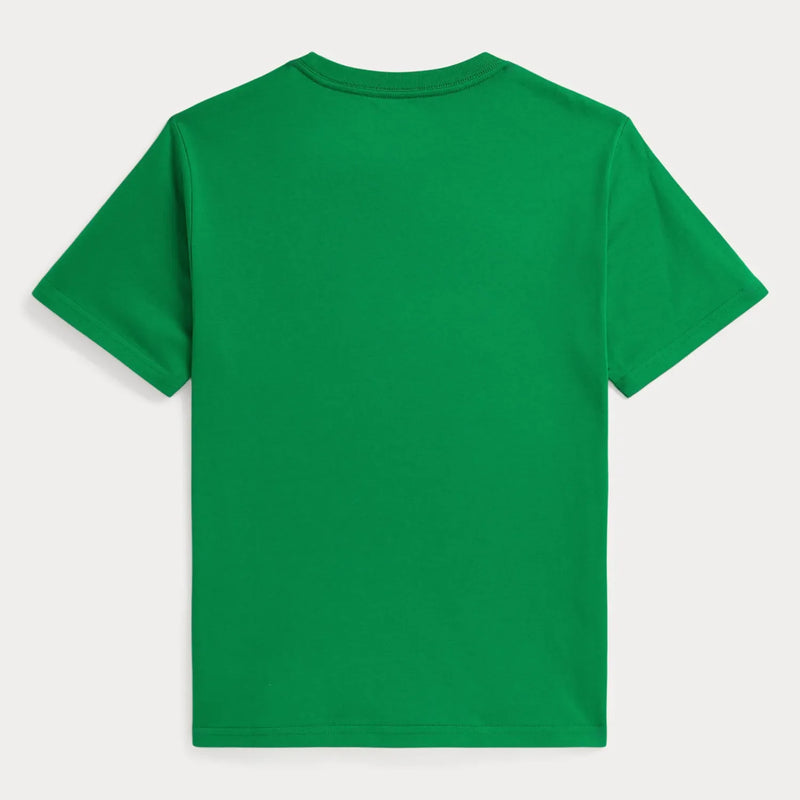 Back of the Ralph Lauren green t-shirt.