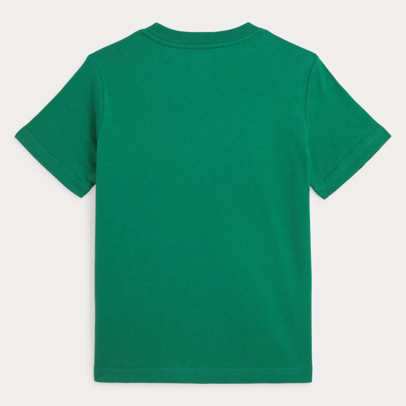 Back of the Ralph Lauren green t-shirt.