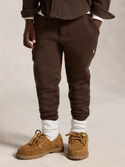 Closer view of the Ralph Lauren fleece joggers.