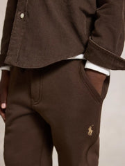 Ralph Lauren fleece joggers with embroidered pony logo.