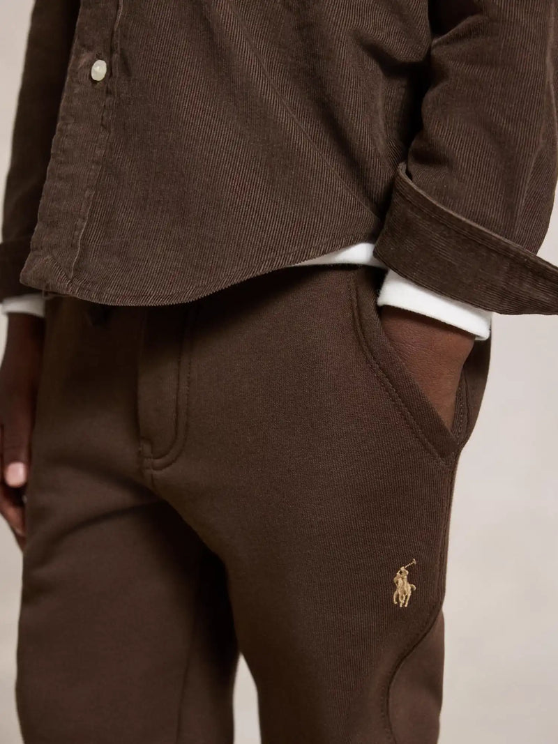 Ralph Lauren fleece joggers with embroidered pony logo.