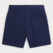 Back of the Ralph Lauren track shorts.