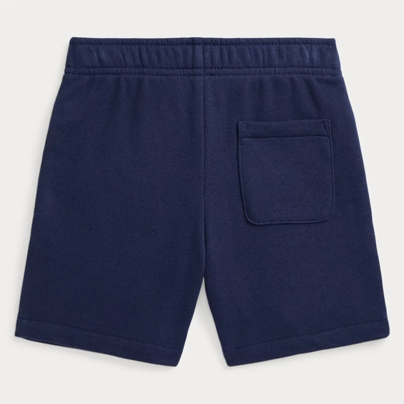 Back of the Ralph Lauren track shorts.