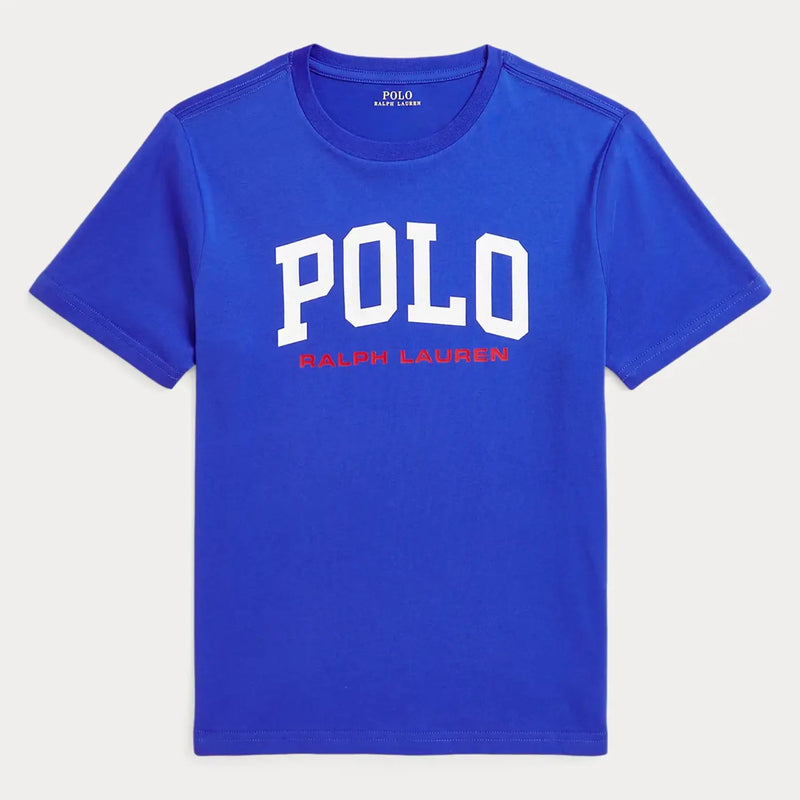 Ralph Lauren boy's blue varsity t-shirt - 322958159001.