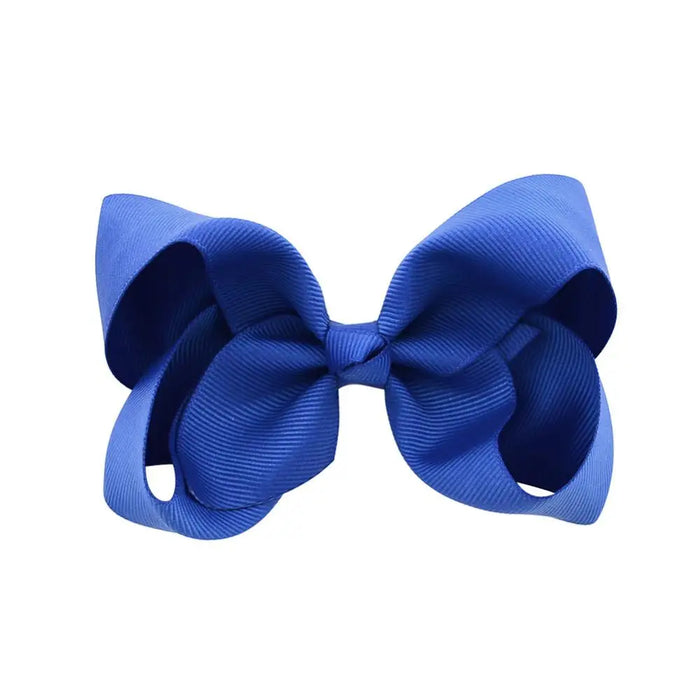 Girl's Ribbon Bow Clip - Blue