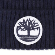 Timberland beanie hat with embroidered tree logo.