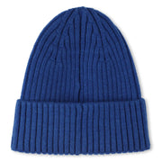 Back of the Timberland blue beanie hat.
