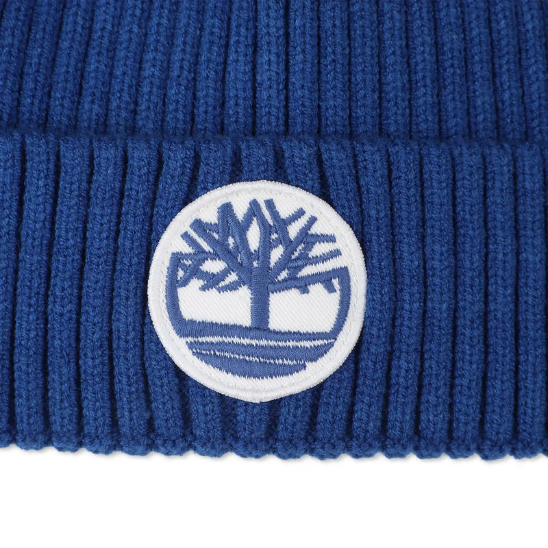 Closer look at the Timberland beanie hat.