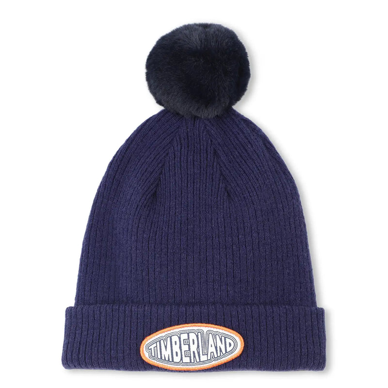 Timberland boy's navy bobble hat - t60739.