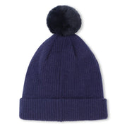 Rear view of the Timberland bobble hat.