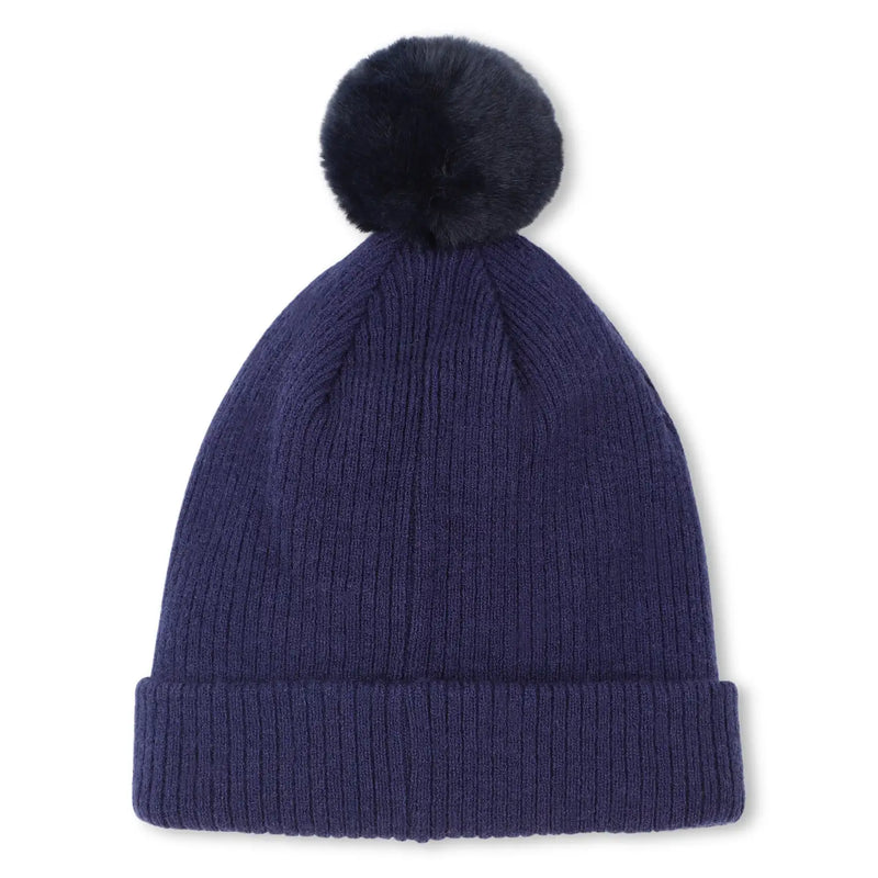Rear view of the Timberland bobble hat.