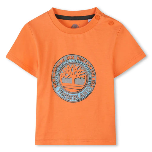 Timberland boy's orange circle logo t-shirt - t60508.