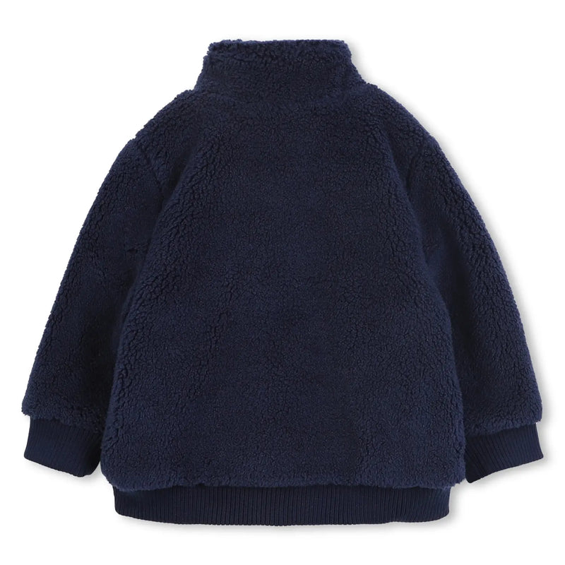 Back of the Timberland colourblock fleece.